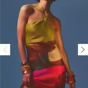 Multicolor Halter Dress